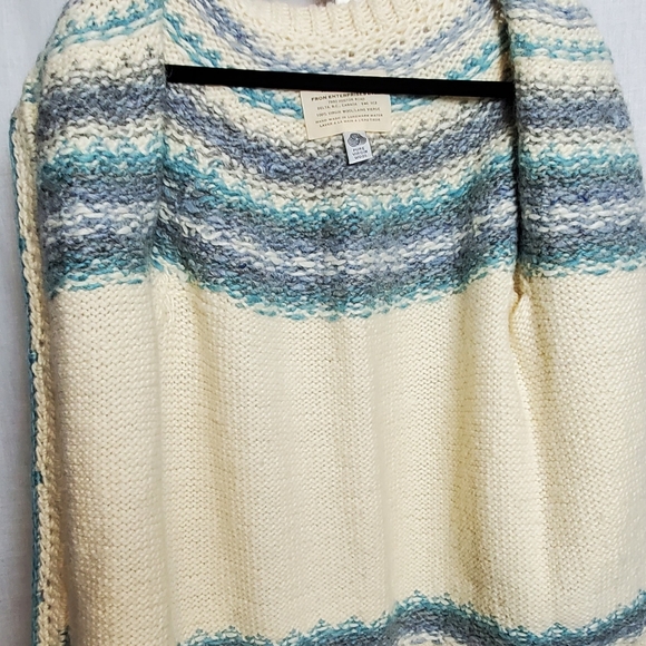 Vintage Wool Made in Canada Women's Button Sweater Cardigan Fair Isle Nordic M/L - Picture 3 of 10